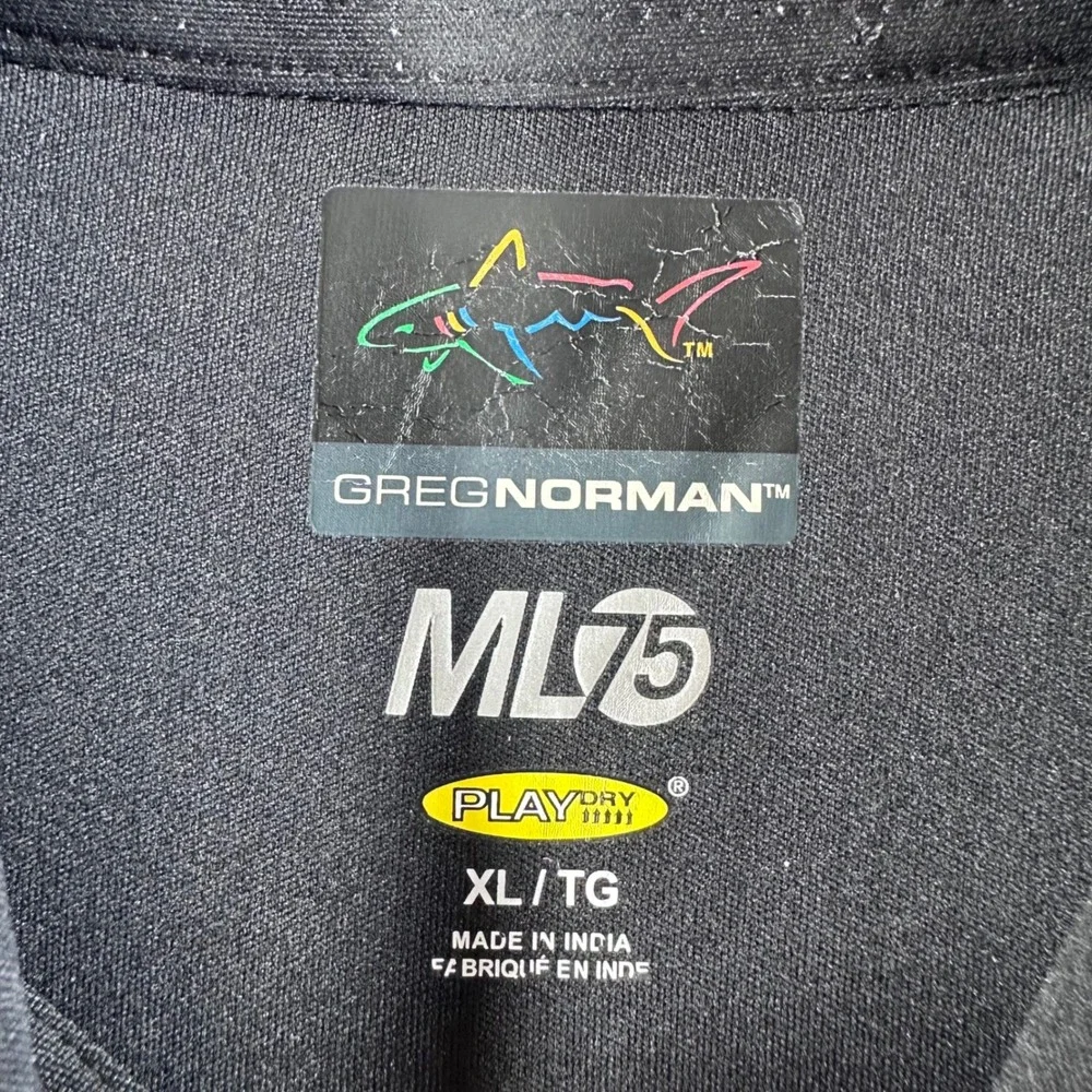 Greg Norman ML75 Play Dry Mens XL Grey Black Shark Camo Golf Polo Shirt GNS2K461